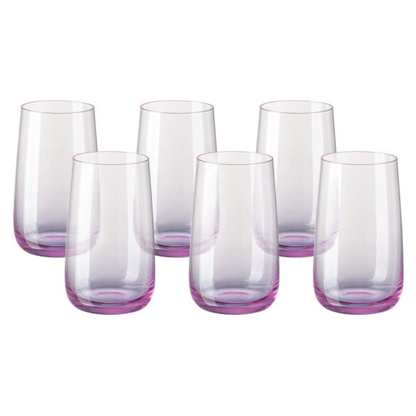 Набор бокалов для воды Rosenthal Турандот 400 мл, стекло, розовый, 6 шт