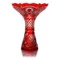 Ваза декоративная ГХЗ Падающие лепестки 33 см, хрусталь, красная