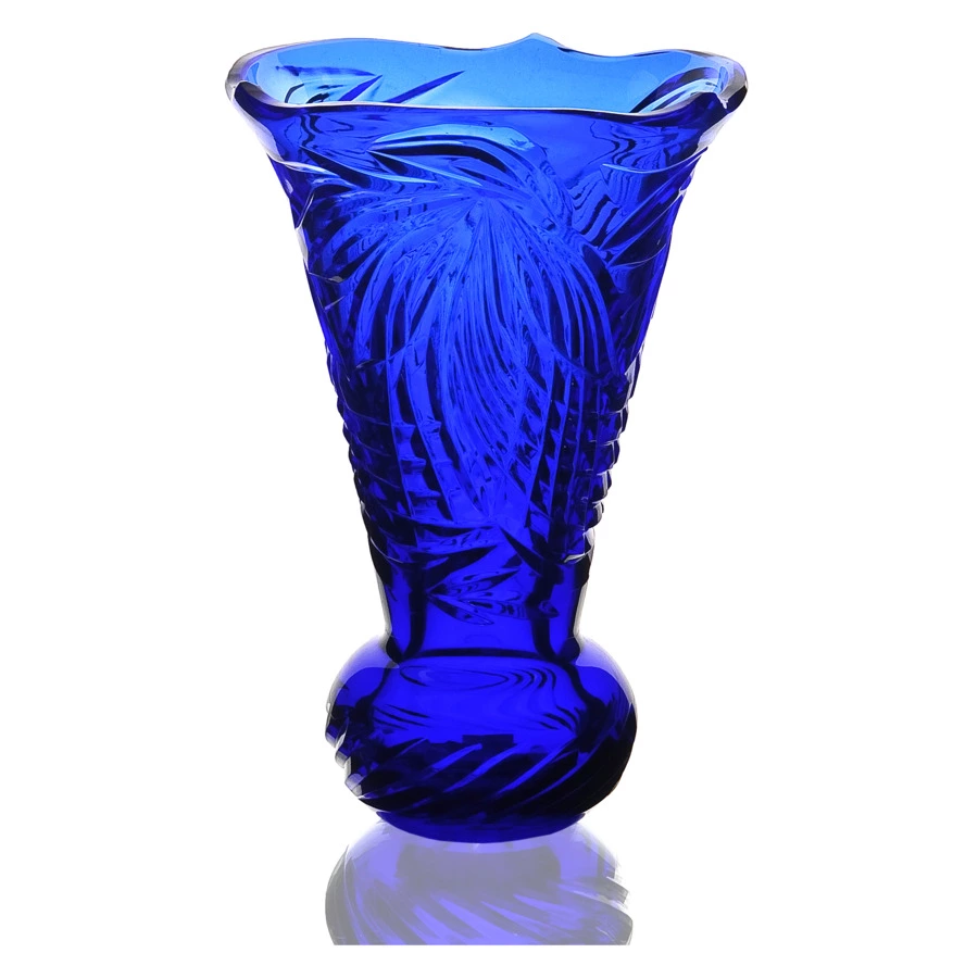 Ваза для цветов ГХЗ Мелиса 18 см, хрусталь, васильковый