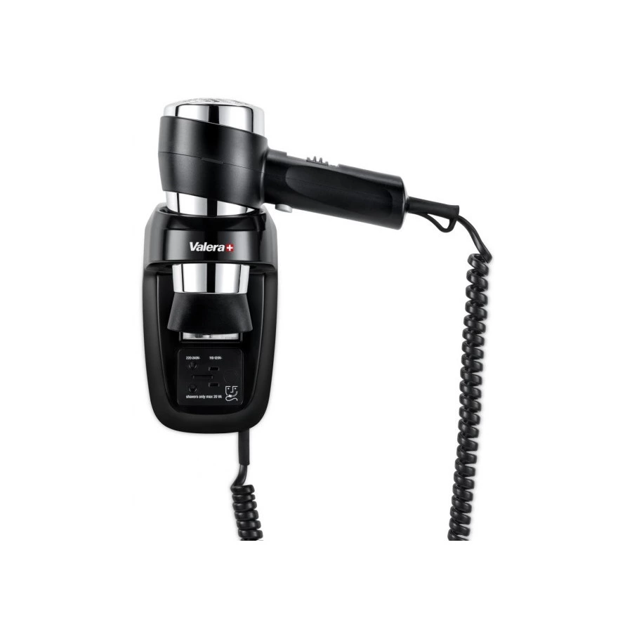 Фен настенный Valera Hospitality Action Protect 1600 Shaver Black