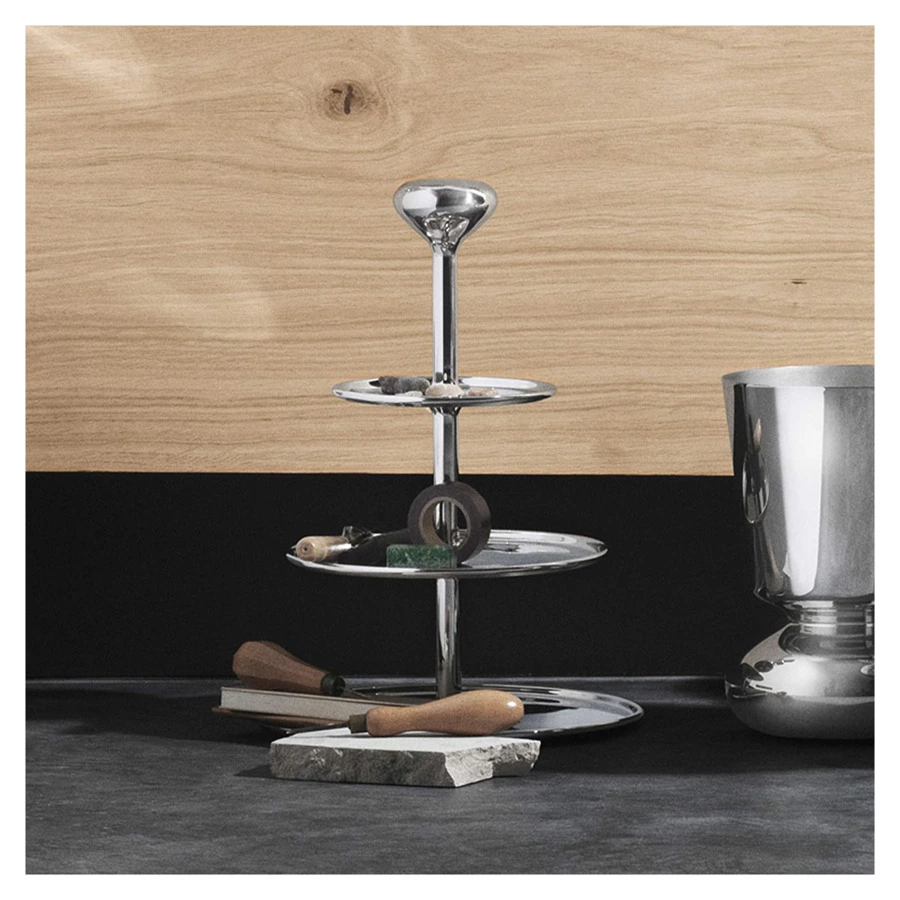 Фруктовница трехъярусная Georg Jensen Альфредо 30 см