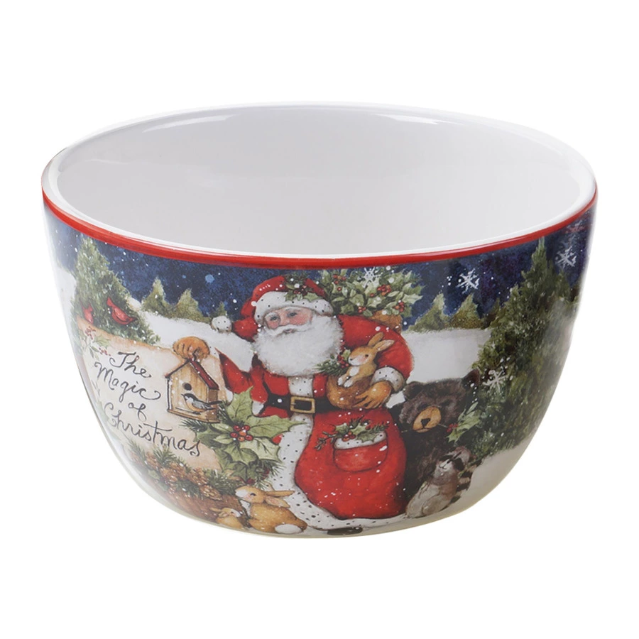 Салатник порционный Certified Int. Магия Рождества Санта 13 см, керамика