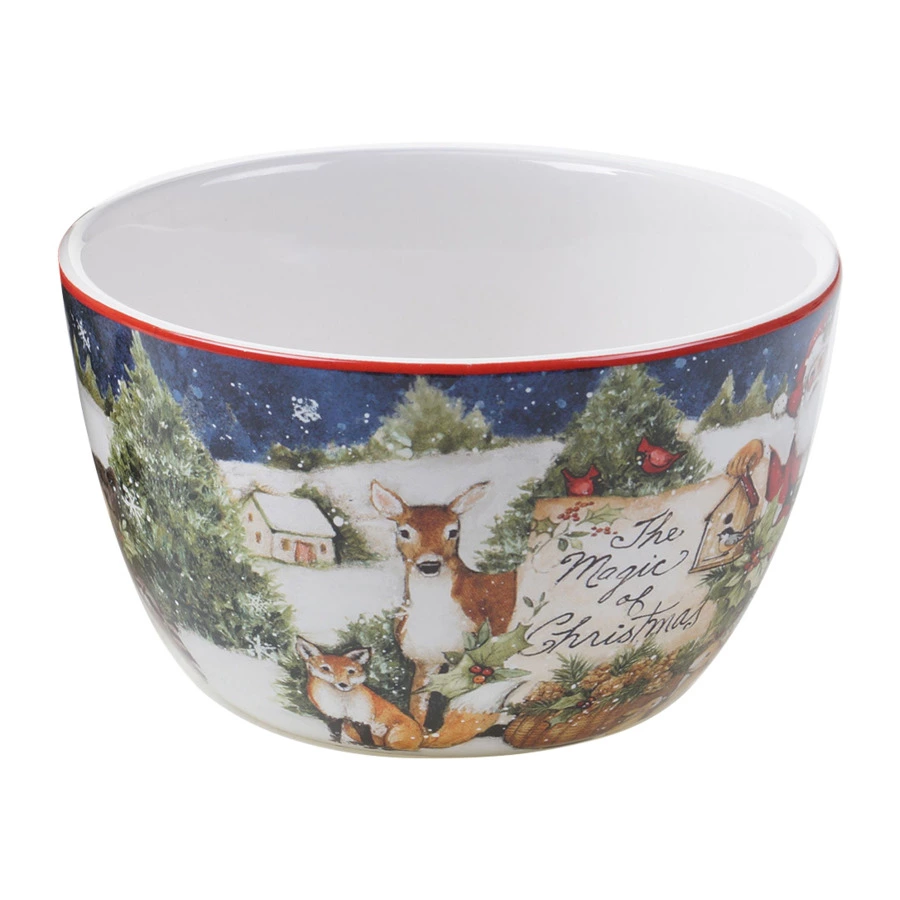 Салатник порционный Certified Int. Магия Рождества Санта 13 см, керамика