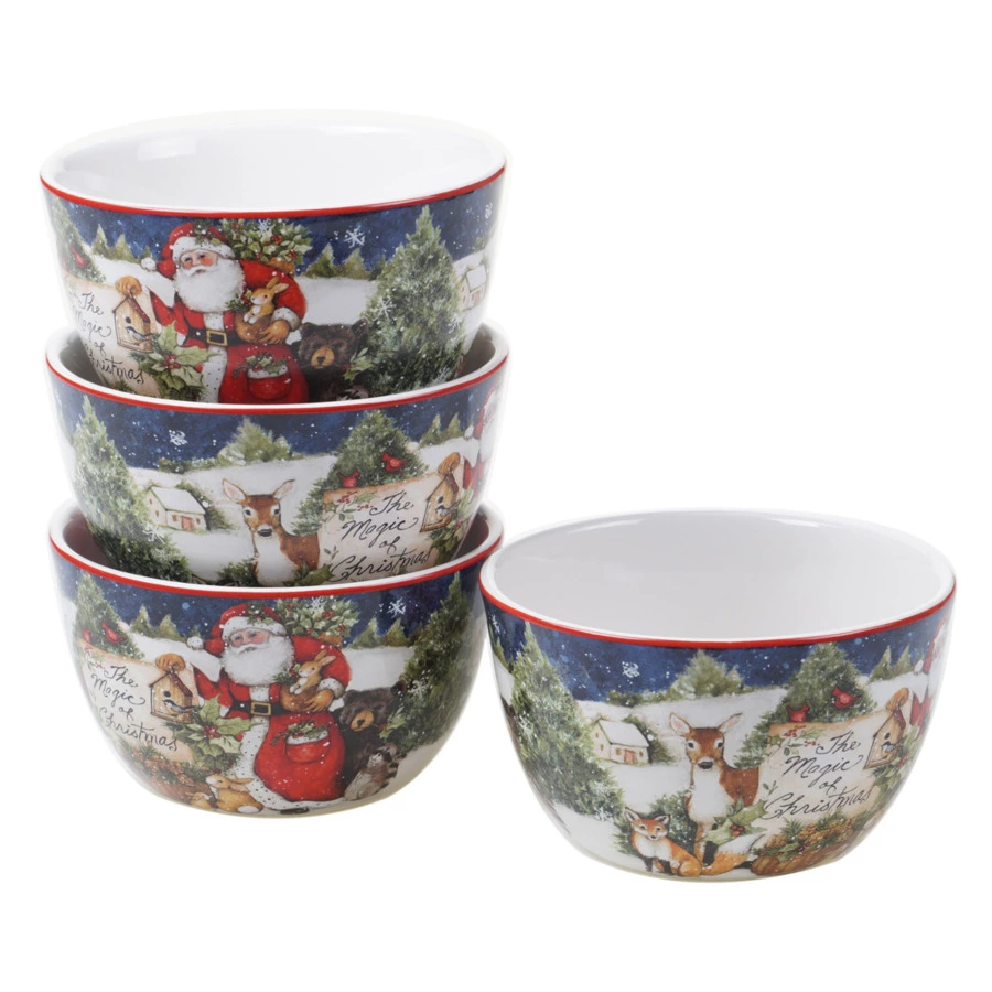 Салатник порционный Certified Int. Магия Рождества Санта 13 см, керамика