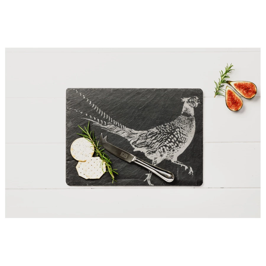 Набор сервировочная доска с ножом The Just Slate Company Фазан 35x25 см