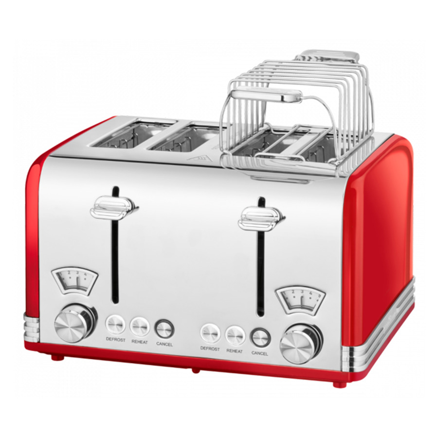 Тостер Profi Cook PC-TA 1194, красный тостер russell hobbs 18951 56 colours 1100 вт 2 тоста функция размораживания