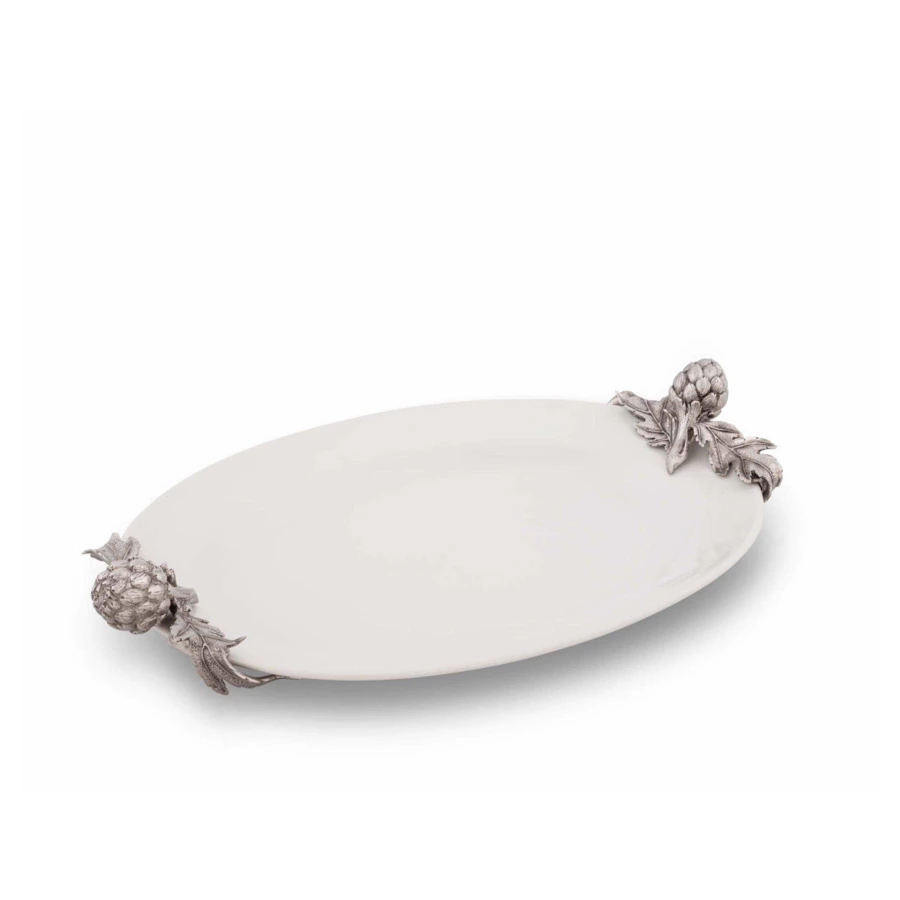 Блюдо овальное Vagabond House Фермерский продукт Артишок 25х40 см, керамика