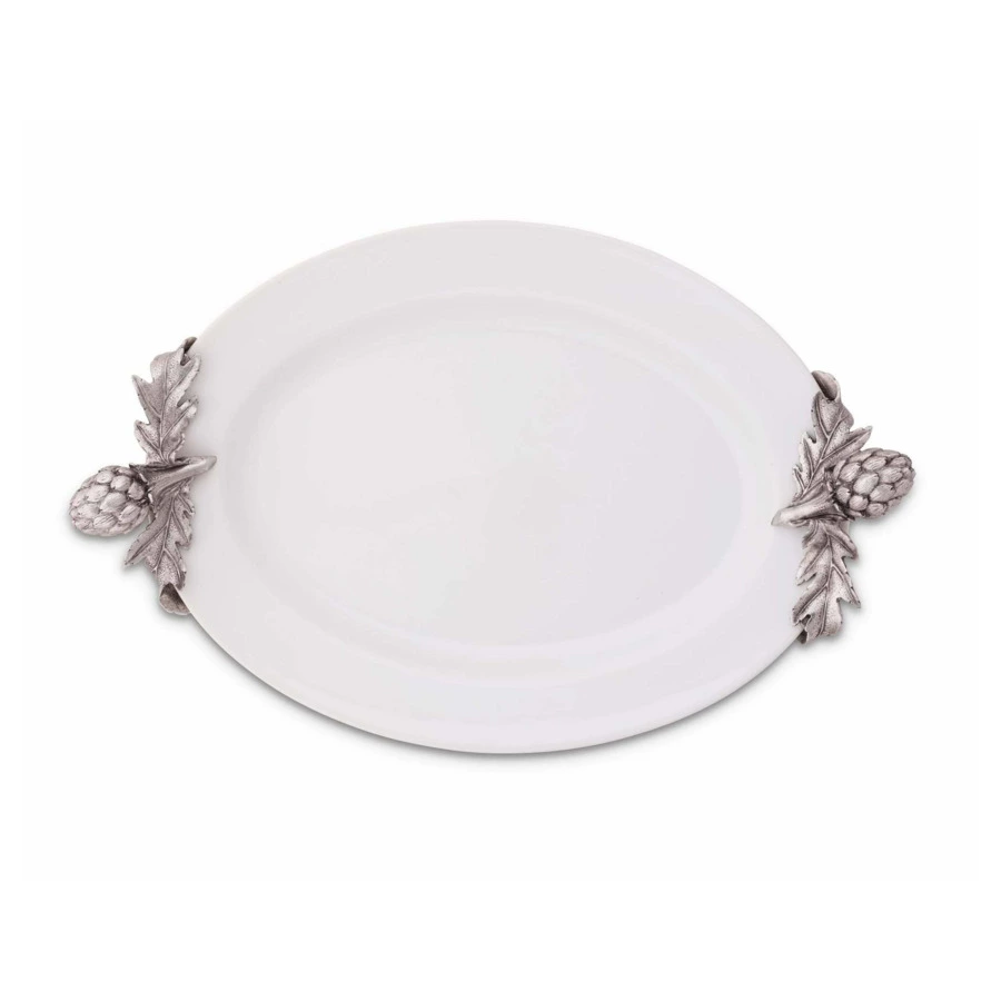 Блюдо овальное Vagabond House Фермерский продукт Артишок 25х40 см, керамика