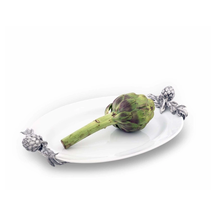 Блюдо овальное Vagabond House Фермерский продукт Артишок 25х40 см, керамика