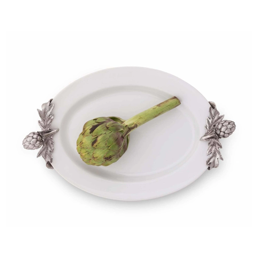 Блюдо овальное Vagabond House Фермерский продукт Артишок 25х40 см, керамика