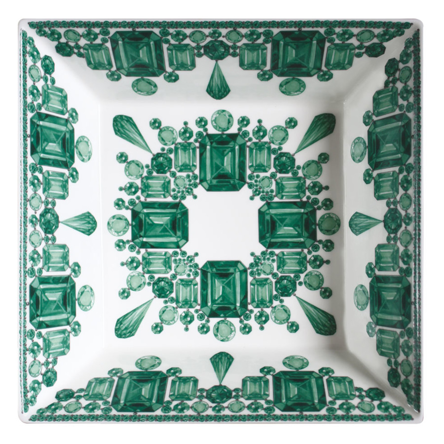 Салатник квадратный Taitu Вечные ценности 23 см, зеленый