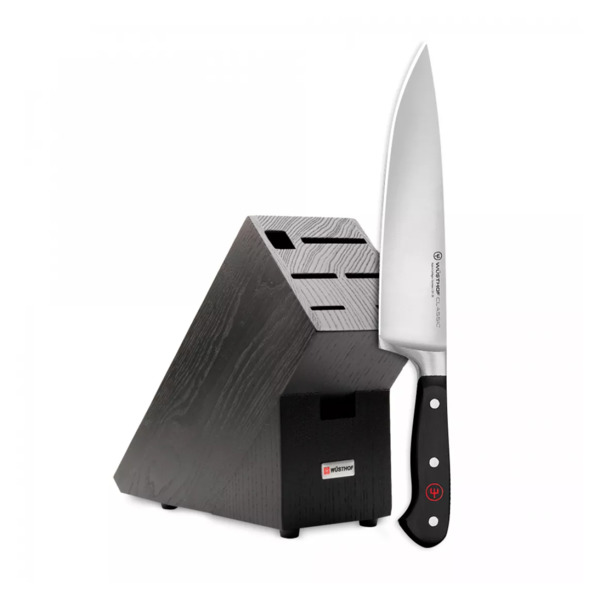 Нож профессиональный Шеф WUESTHOF Classic 20см, в подарок подставка для ножей, темный бук