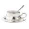 Набор чайный GAMMA Stradivari 3 предмета (чашка 0,15л, блюдце, ложка), отделка под серебро, п/к