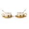 Набор чайный GAMMA Stradivari 6 предметов (2 чашки 0,15л, 2 блюдца, 2 ложки), отделка под золото,