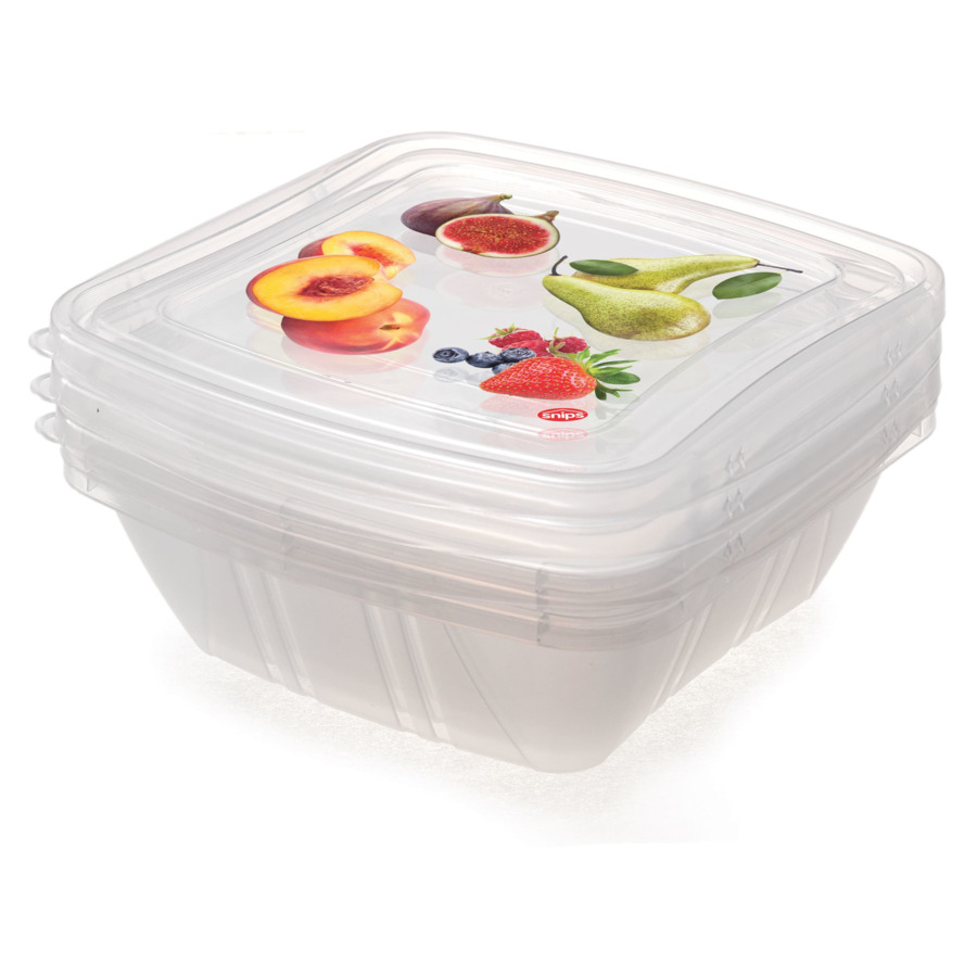 Набор контейнеров для сохранения свежести SNIPS Fresh 500 мл, для СВЧ и заморозки, 3 шт, пластик набор контейнеров для пищевых продуктов 0 75 0 75 л пластик цвет прозрачный