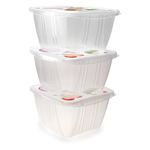 Набор контейнеров SNIPS "Fresh" 1л, для СВЧ и заморозки, 3шт, пластик