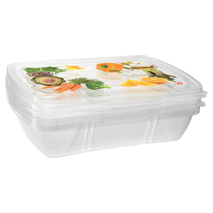 Набор контейнеров для сохранения свежести SNIPS Fresh 1 л, для СВЧ и заморозки, 3 шт, пластик набор контейнеров для пищевых продуктов 0 75 0 75 л пластик цвет прозрачный