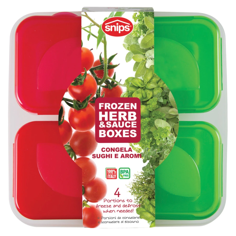 Набор контейнеров для заморозки специй, соусов и зелени SNIPS 100 мл, 4 шт, пластик