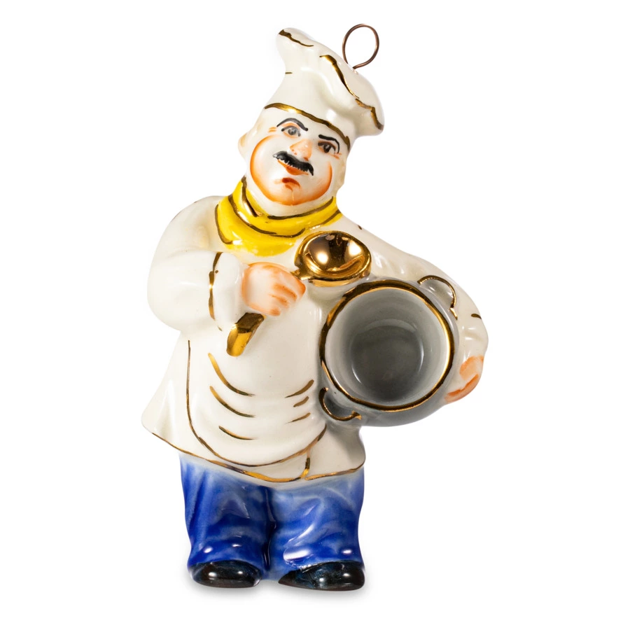 Елочная игрушка фарфоровая "Повар", 11см