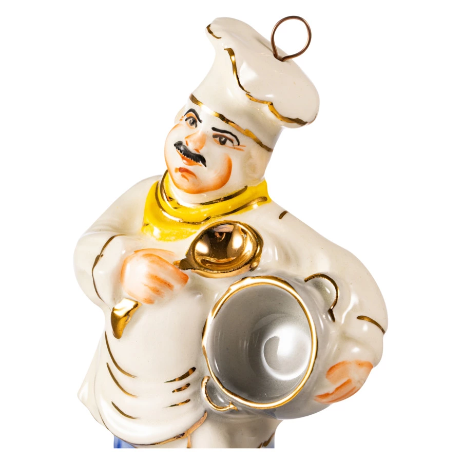 Елочная игрушка фарфоровая "Повар", 11см