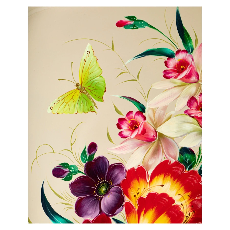 Поднос прямоугольный Жостовская фабрика декоративной росписи Сказка 45х36см, п/к