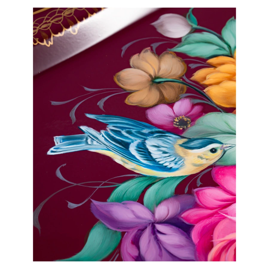 Поднос прямоугольный Жостовская фабрика декоративной росписи Подарок 47х34 см, п/к