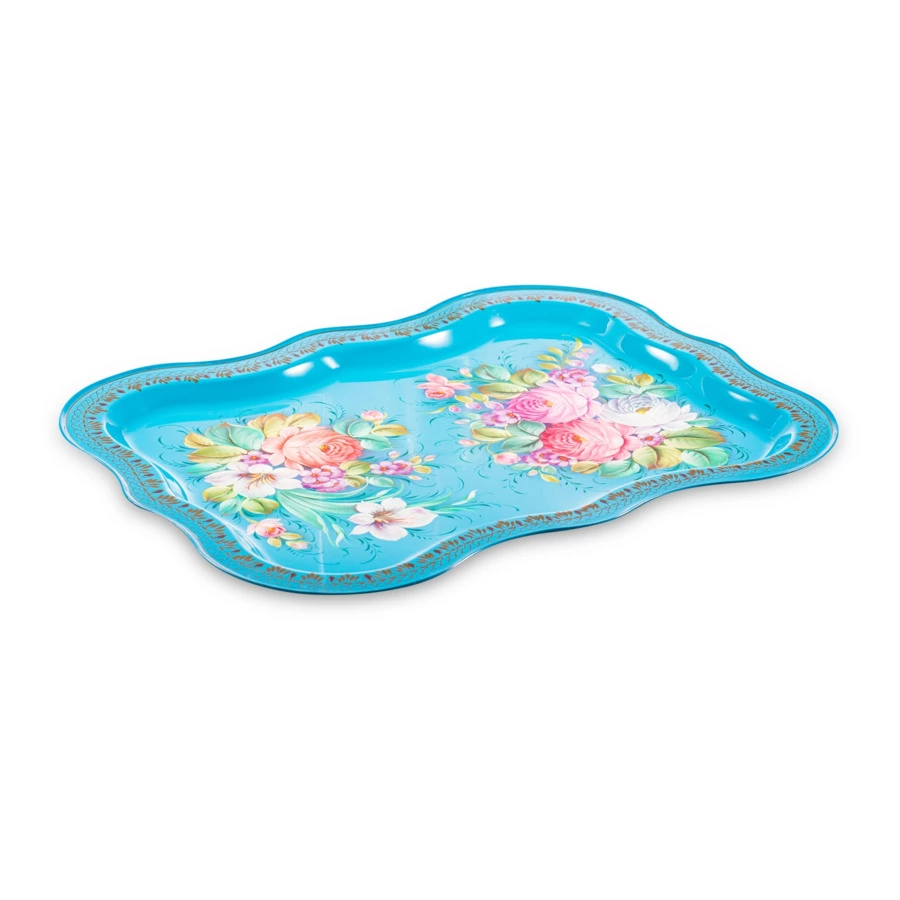 Поднос прямоугольный Жостовская фабрика декоративной росписи Праздник, 51х40 см, п/к