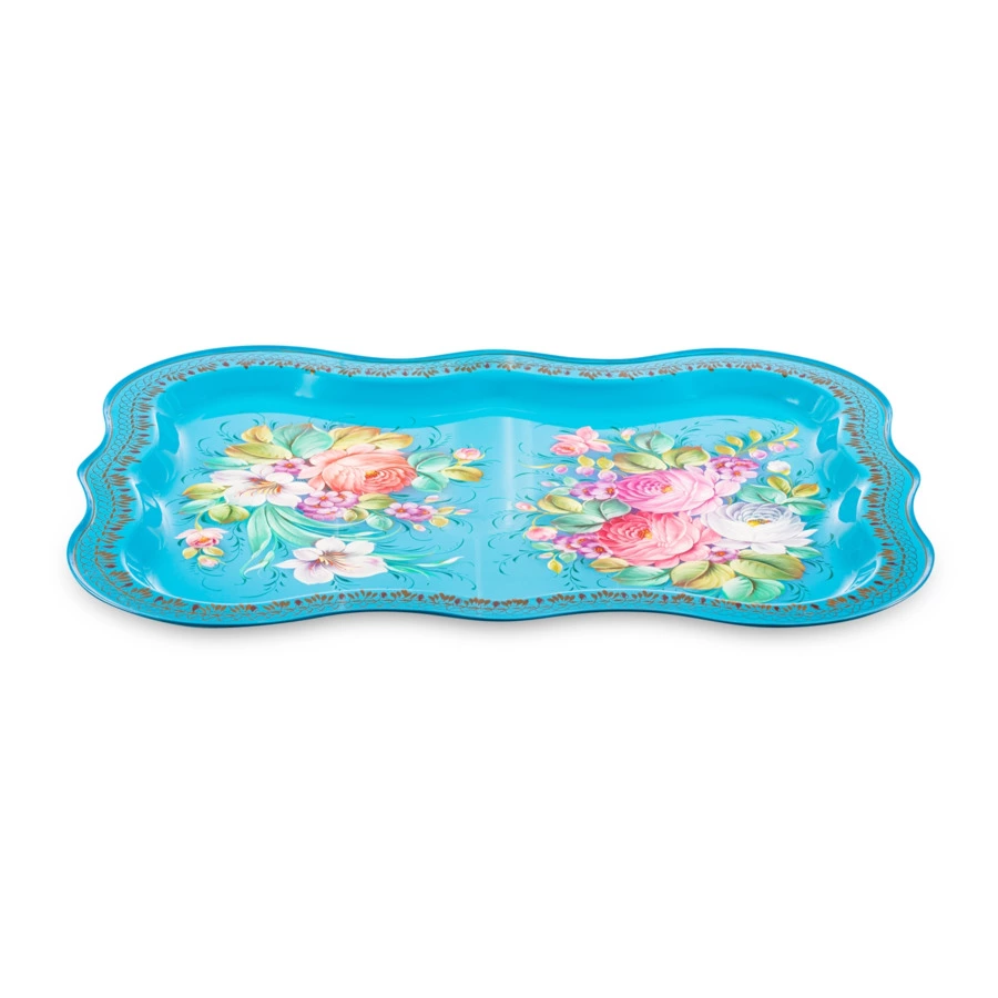 Поднос прямоугольный Жостовская фабрика декоративной росписи Праздник, 51х40 см, п/к