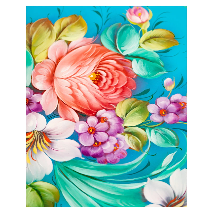 Поднос прямоугольный Жостовская фабрика декоративной росписи Праздник, 51х40 см, п/к