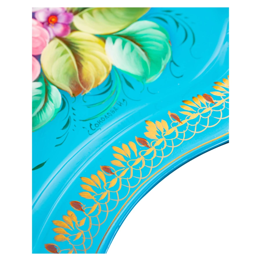 Поднос прямоугольный Жостовская фабрика декоративной росписи Праздник, 51х40 см, п/к