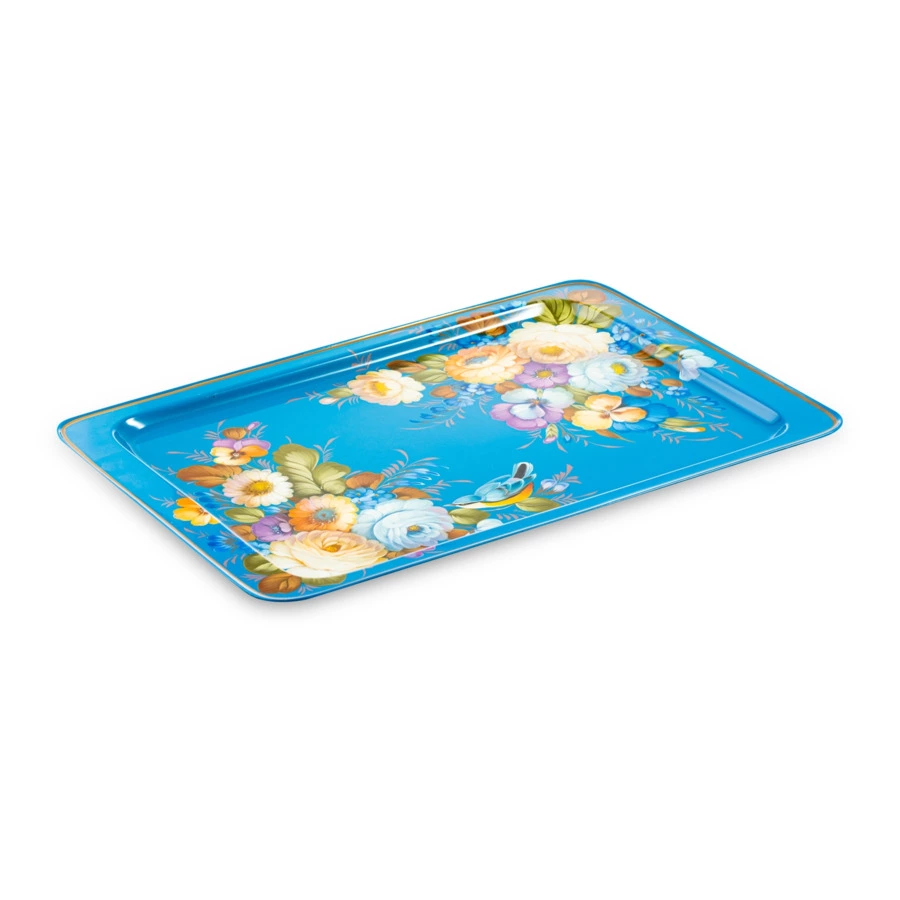 Поднос прямоугольный Жостовская фабрика декоративной росписи Канон, 53х36 см, п/к