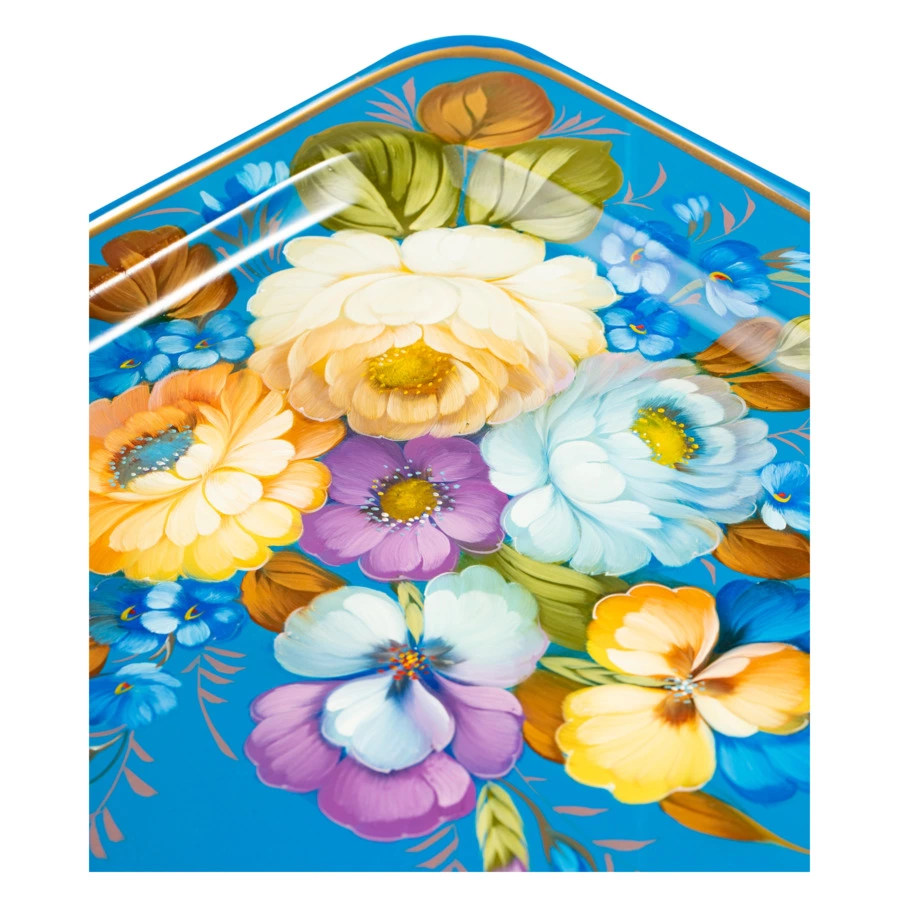 Поднос прямоугольный Жостовская фабрика декоративной росписи Канон, 53х36 см, п/к