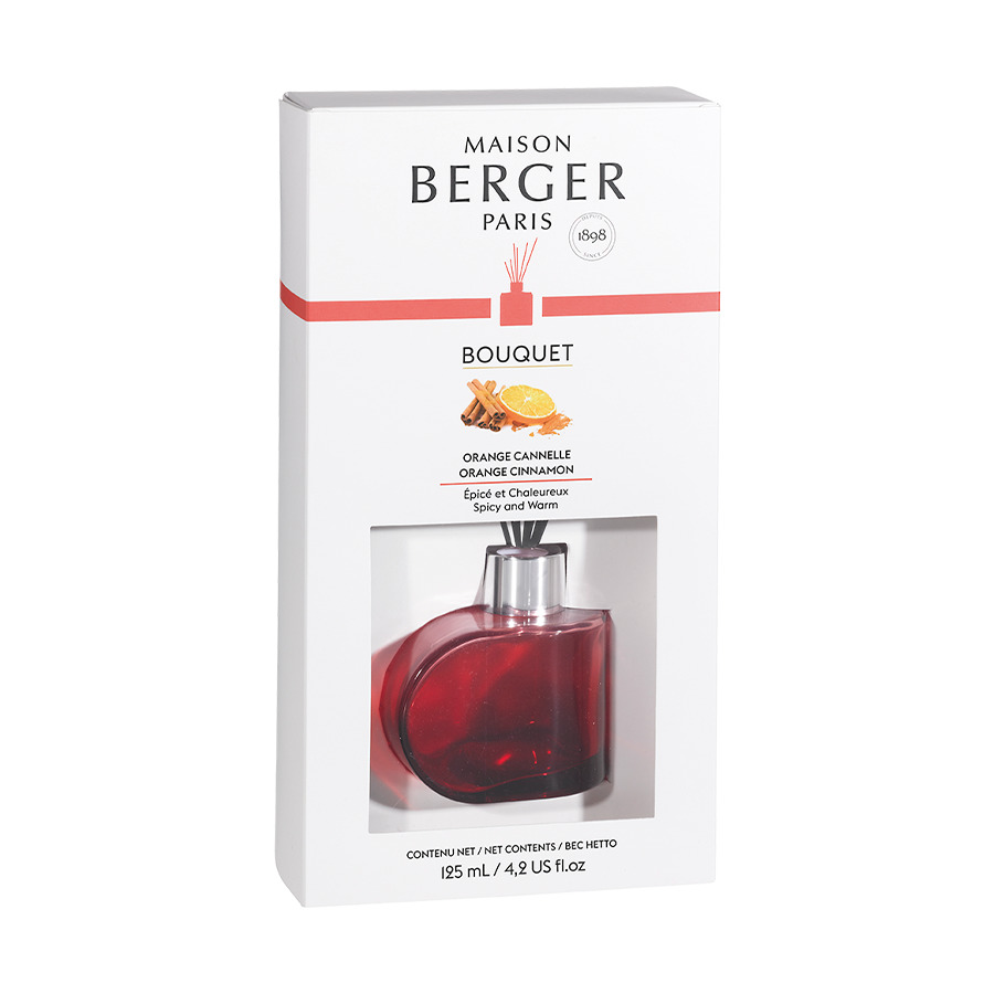 Аромадиффузор Maison Berge с ароматом Апельсин с корицей 125 мл, красный