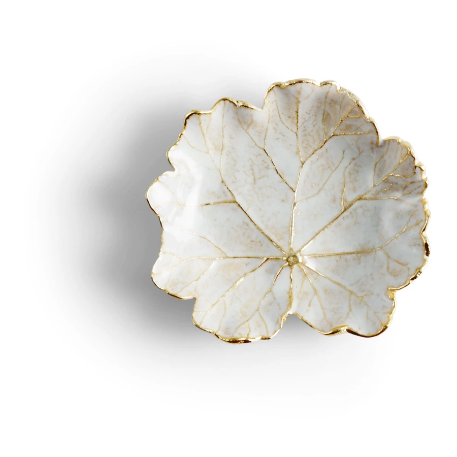 Чаша-лист Michael Aram Зимние листья. Герань 11 см, латунь