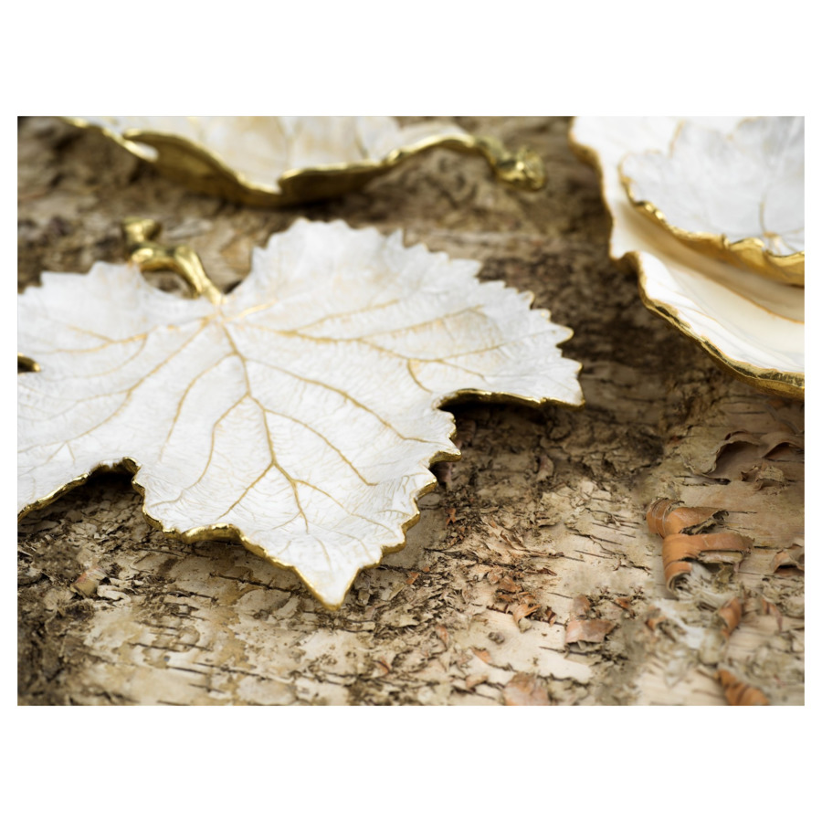 Чаша-лист Michael Aram Зимние листья. Виноград 20 см, латунь