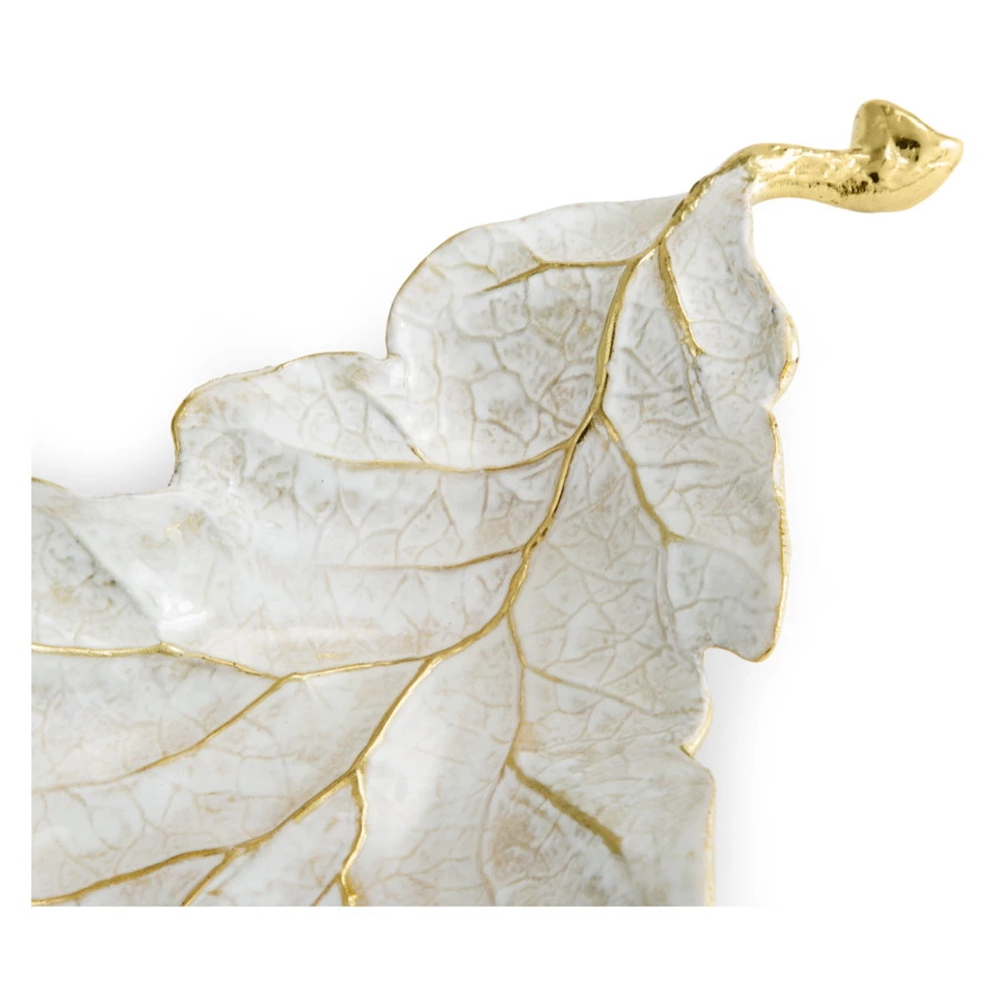 Чаша-лист Michael Aram Зимние листья. Красный дуб 25 см, латунь