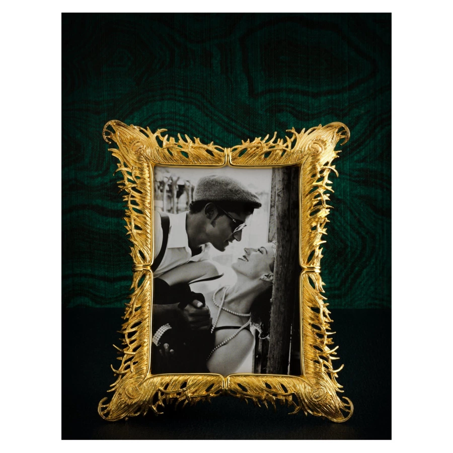 Рамка для фото Michael Aram Перья 13х18 см, сталь нержавеющая, золото