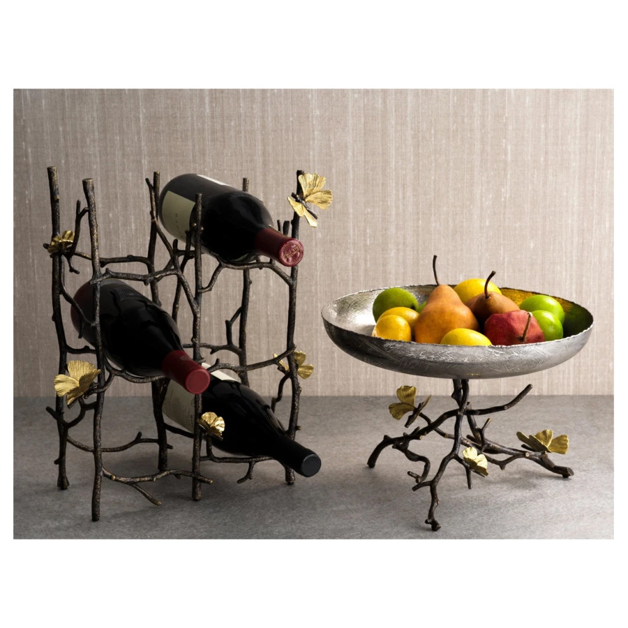 Чаша для фруктов Michael Aram Бабочки гинкго 20 см, сталь нержавеющая