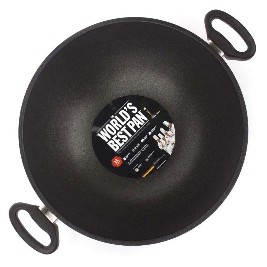 Сковорода Вок антипригарная для индукции АМТ 32х11 см, алюминий