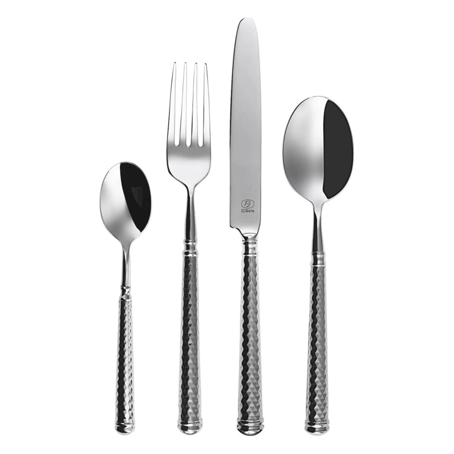 Набор столовых приборов Sola Cubism на 6 персон 24 предмета, сталь нержавеющая, п/к