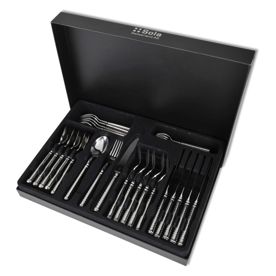 Набор столовых приборов Sola Cubism на 6 персон 24 предмета, сталь нержавеющая, п/к