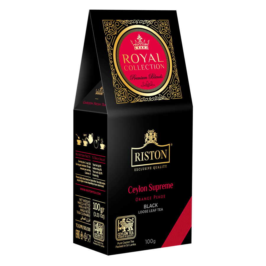 Чай чёрный цейлонский Riston Сeylon Supreme 100г (24) чай черный азерчай байховый шри ланка 90 г