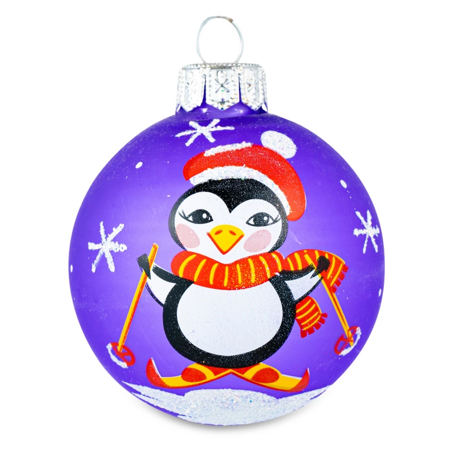 Елочное украшение шар Елочка Коллаж, стекло