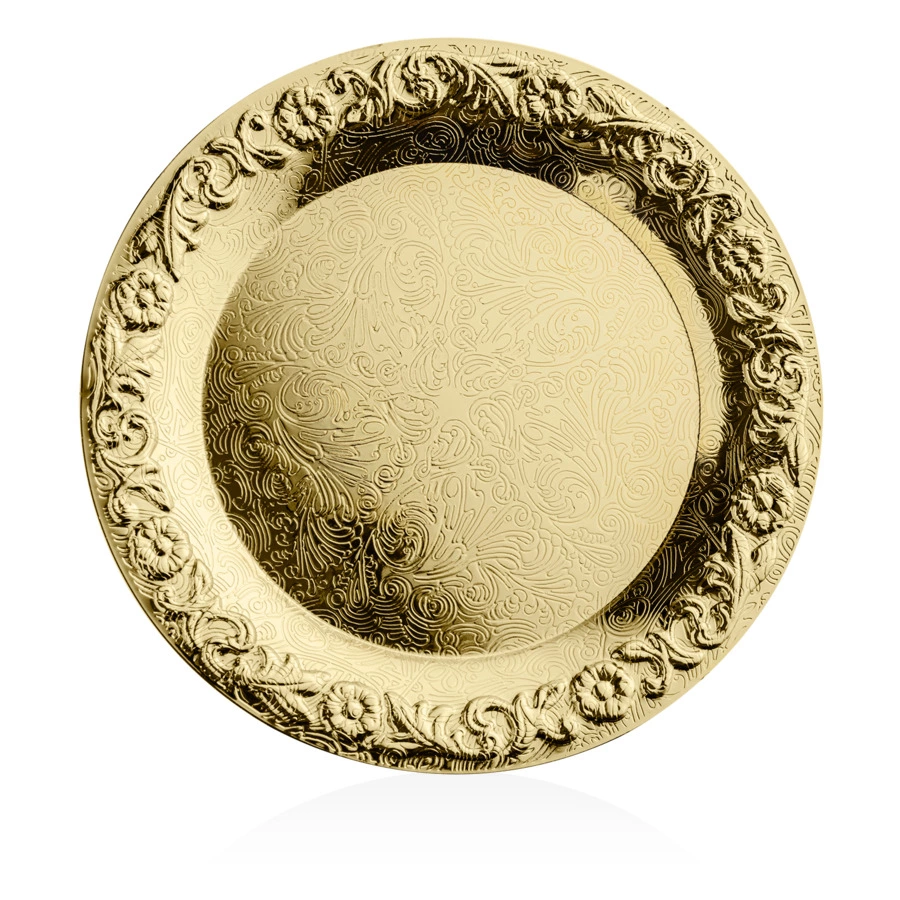 Набор подставок под стаканы Queen Anne, 14 см, 4 шт, золотистый, сталь