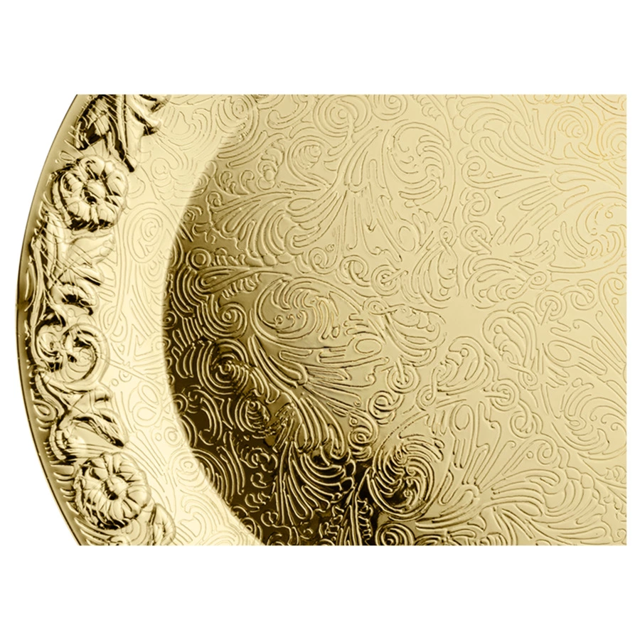 Набор подставок под стаканы Queen Anne, 14 см, 4 шт, золотистый, сталь