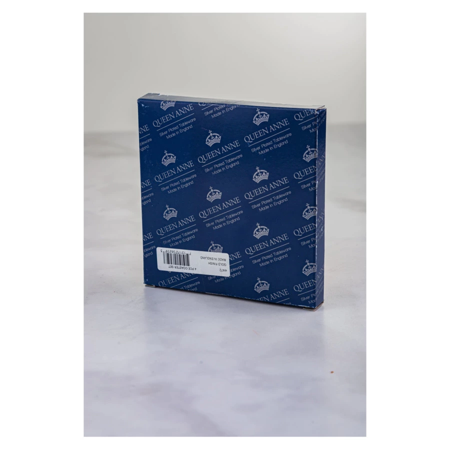 Набор подставок под стаканы Queen Anne, 14 см, 4 шт, золотистый, сталь