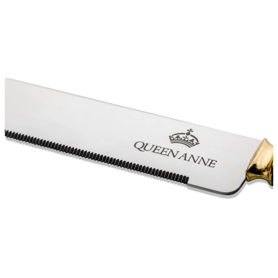 Набор для торта Queen Anne 2 предмета, нож 31 см и лопатка 26 см, золотой цвет, сталь