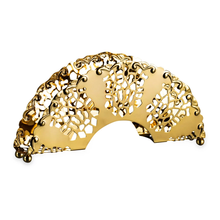 Салфетница Queen Anne 17 см, золотистая, сталь