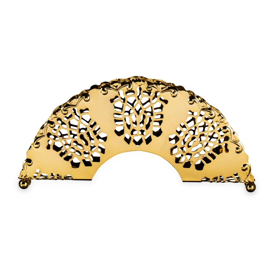 Салфетница Queen Anne 17 см, золотистая, сталь