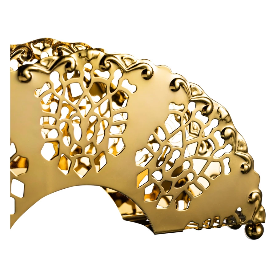 Салфетница Queen Anne 17 см, золотистая, сталь